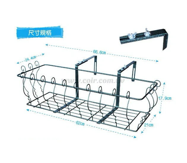 2尺歐式造型陽台架-伸縮調整型(11~27cm) 商品圖片 2