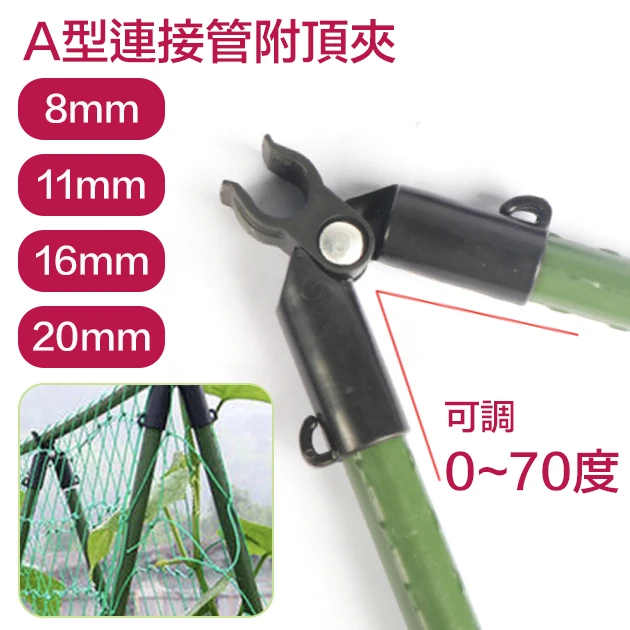 「鋼管配件」A型連接管附頂夾-可調0~70度（3入裝） 商品圖片 2