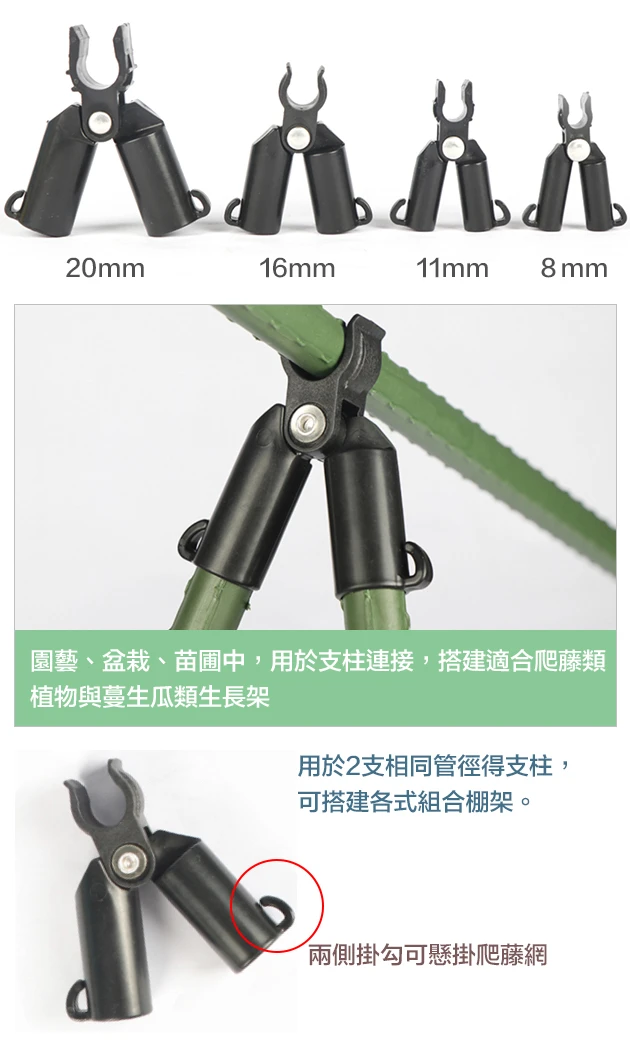 「鋼管配件」A型連接管附頂夾-可調0~70度（3入裝） 商品圖片 3