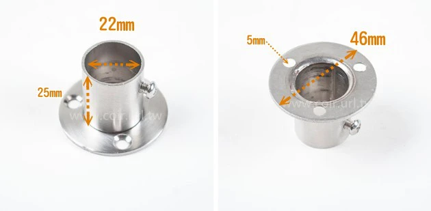 20mm不銹鋼固定底座（鋼管綠竹用支架腳座）-2入裝 商品圖片 3