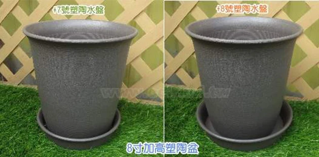 8寸(24cm 高25cm)塑陶盆(加高型) 商品圖片 4