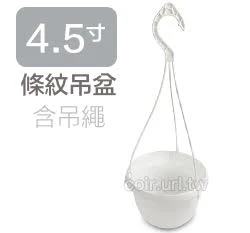 條紋4.5寸吊盆(含吊繩)-粉彩系列 商品圖片 5