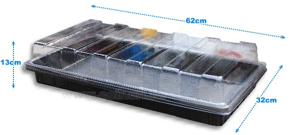 透明蓋育苗盤組合(無洞)高13cm 育苗箱 商品圖片 2